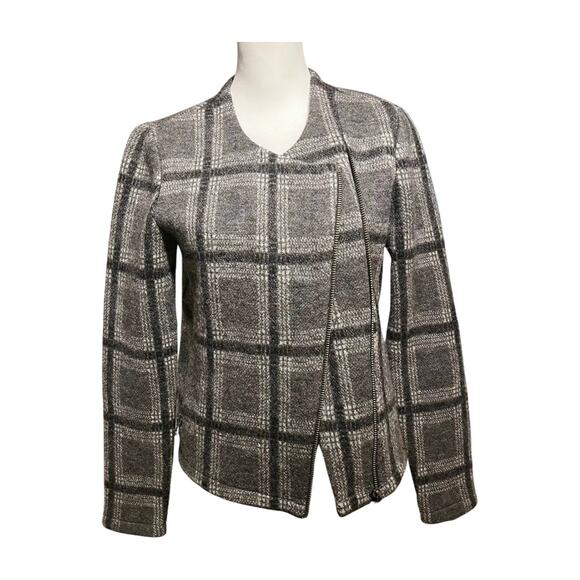 Joie plaid wool jacket M winter jacket workwear office business casual office - Picture 4 of 11